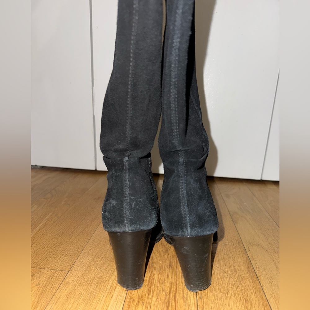 Aldo Black Suede Thigh-High Boots | Size 7 - Picture 7 of 11